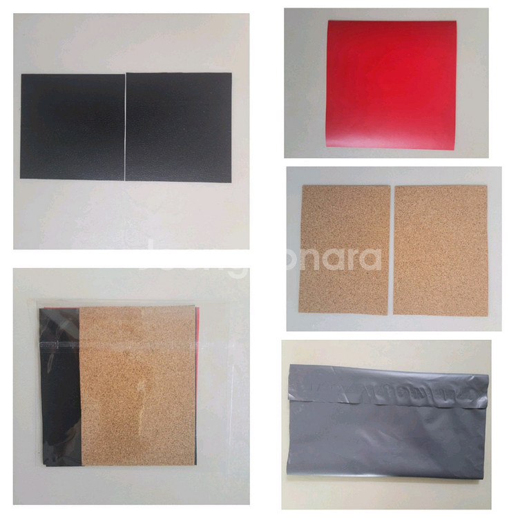 라켓수리용 +코르크시트.2장+컬러시트지.흑2+적1(펜홀--0