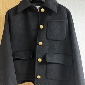 한섬 타임 블랙 코트