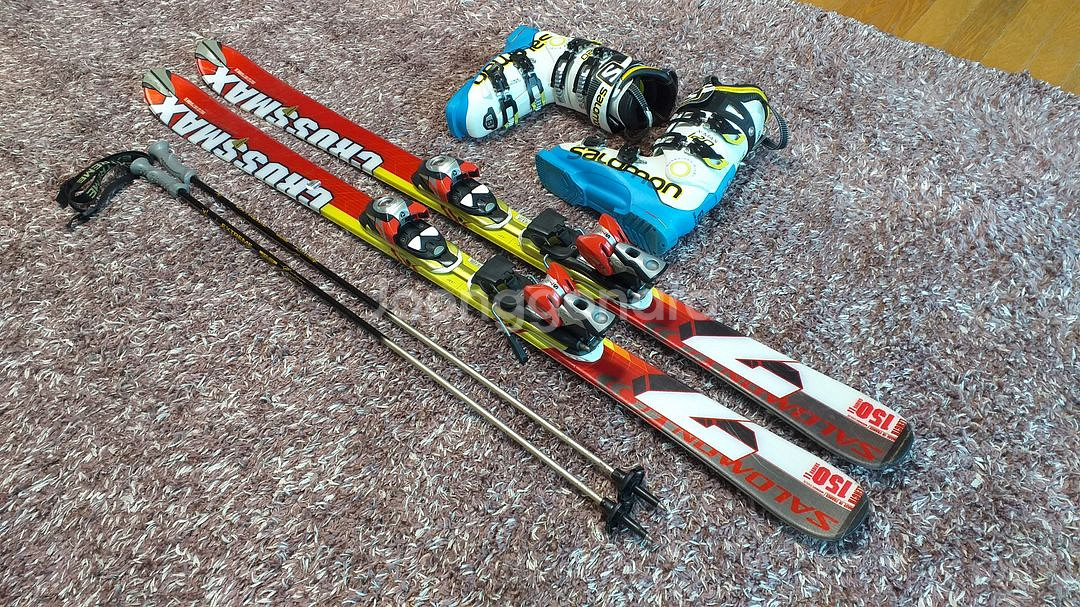 살로몬 스키 세트(스키150cm, 부츠250~255MM)--1
