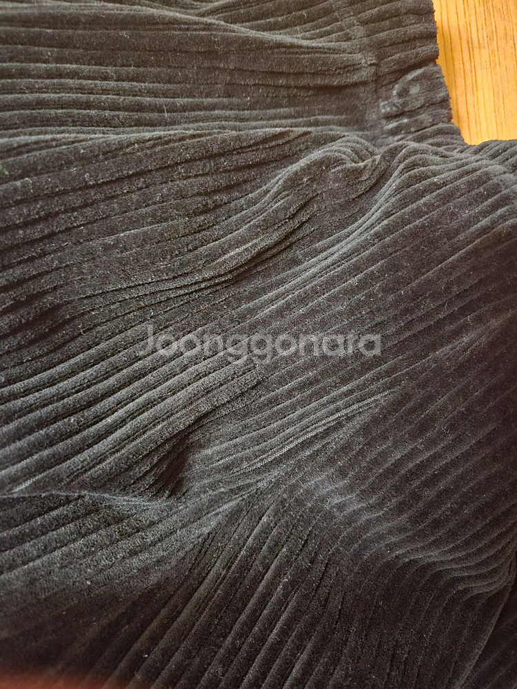 벨벳 골덴팬츠 프리사이즈 블랙--2