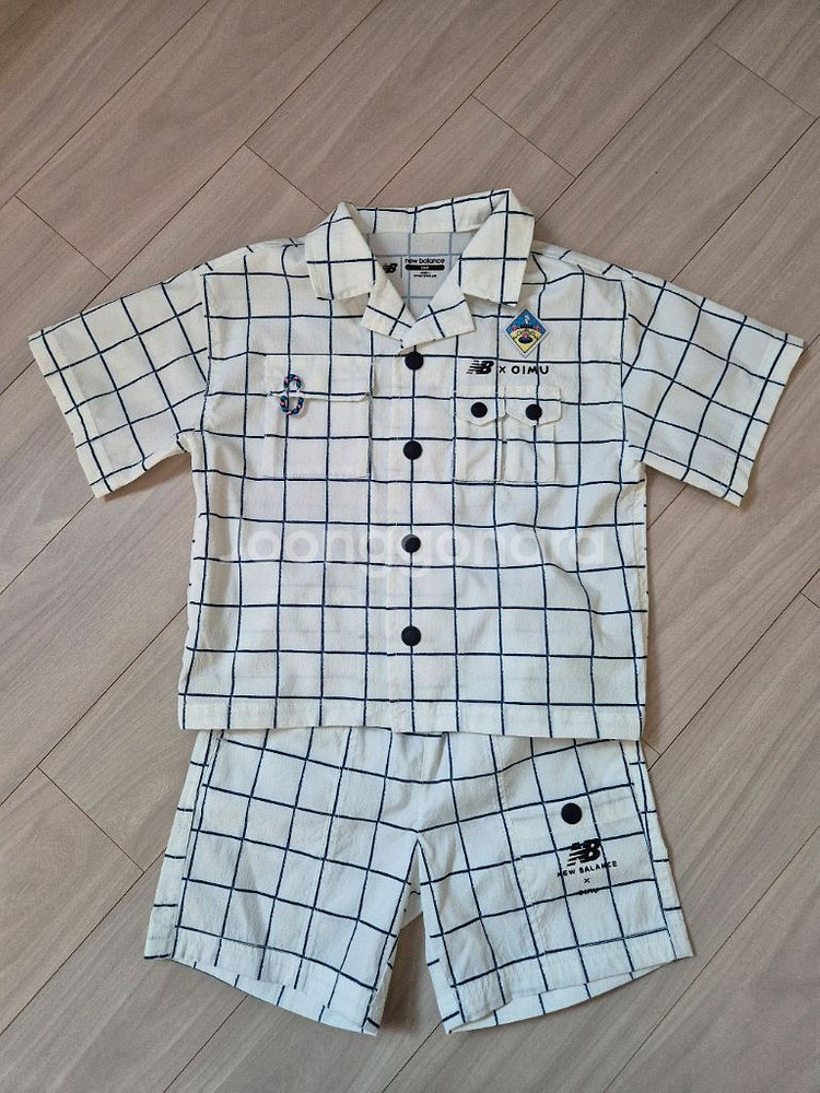 뉴발란스 키즈 오이뮤 시어서커 상하복 100--0