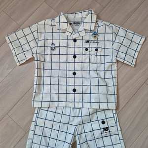 뉴발란스 키즈 오이뮤 시어서커 상하복 100