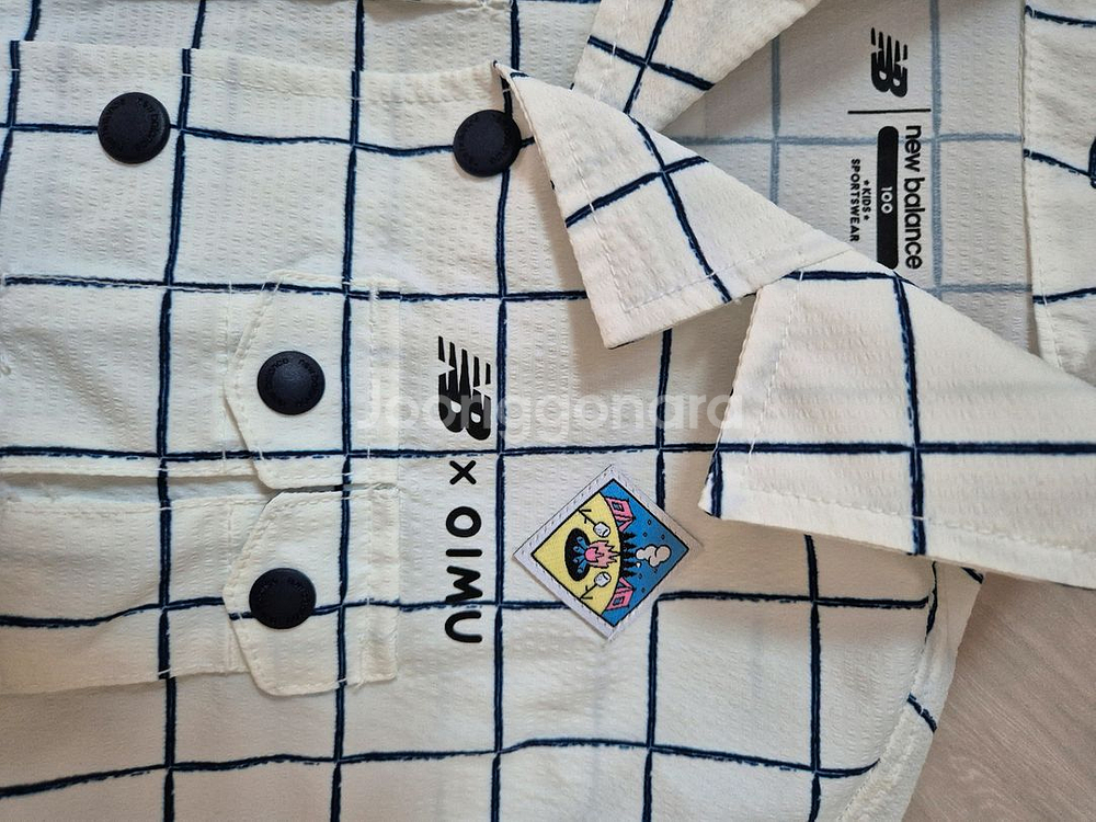 뉴발란스 키즈 오이뮤 시어서커 상하복 100--3