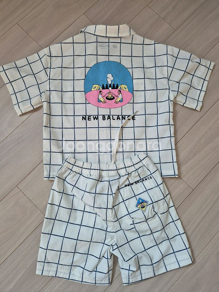 뉴발란스 키즈 오이뮤 시어서커 상하복 100--1