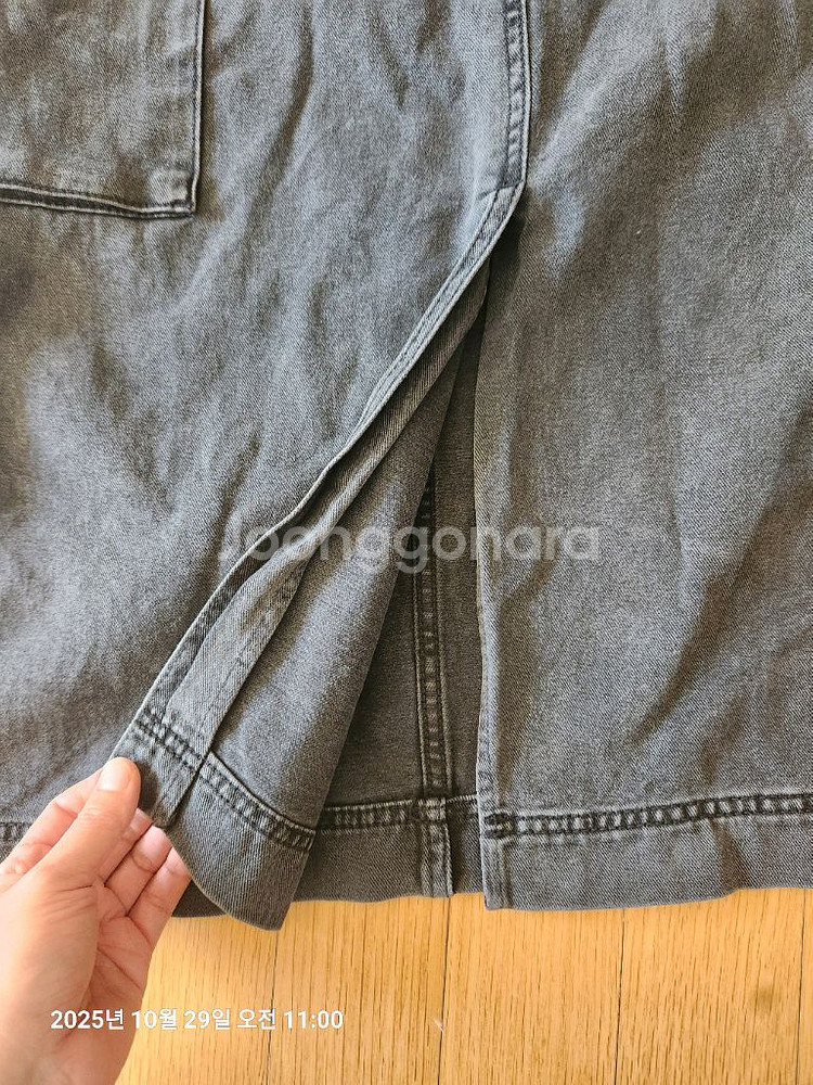 스튜디오톰보이 카고 데님 스커트--2