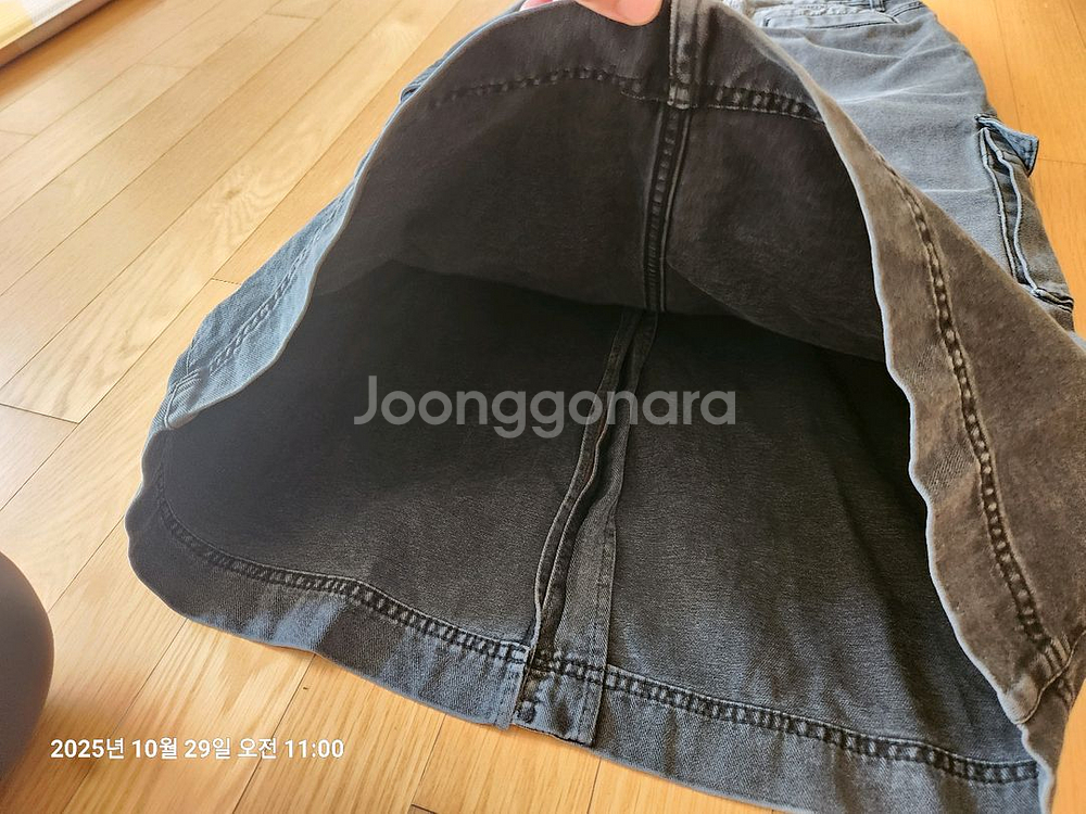 스튜디오톰보이 카고 데님 스커트--8