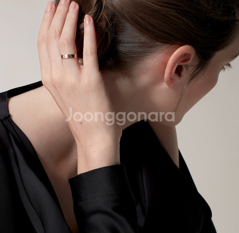 (거래중) 까르띠에 러브링 스몰 로즈골드 50호--1