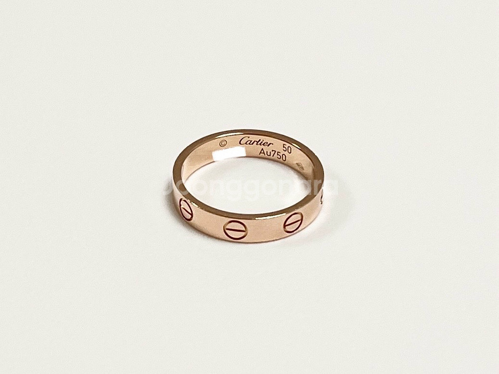 (거래중) 까르띠에 러브링 스몰 로즈골드 50호--4