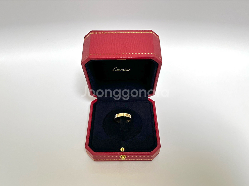 (거래중) 까르띠에 러브링 스몰 로즈골드 50호--2