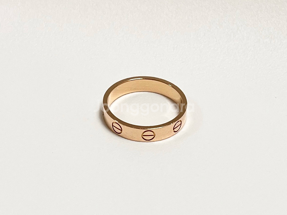 (거래중) 까르띠에 러브링 스몰 로즈골드 50호--5