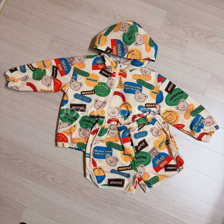 돗투돗 바람막이+반바지 세트 (새상품급)--1