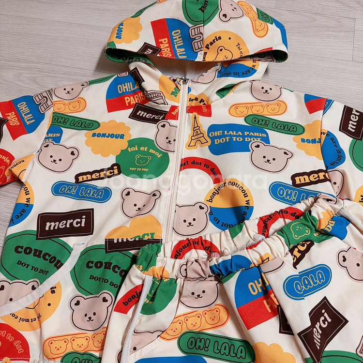 돗투돗 바람막이+반바지 세트 (새상품급)--2