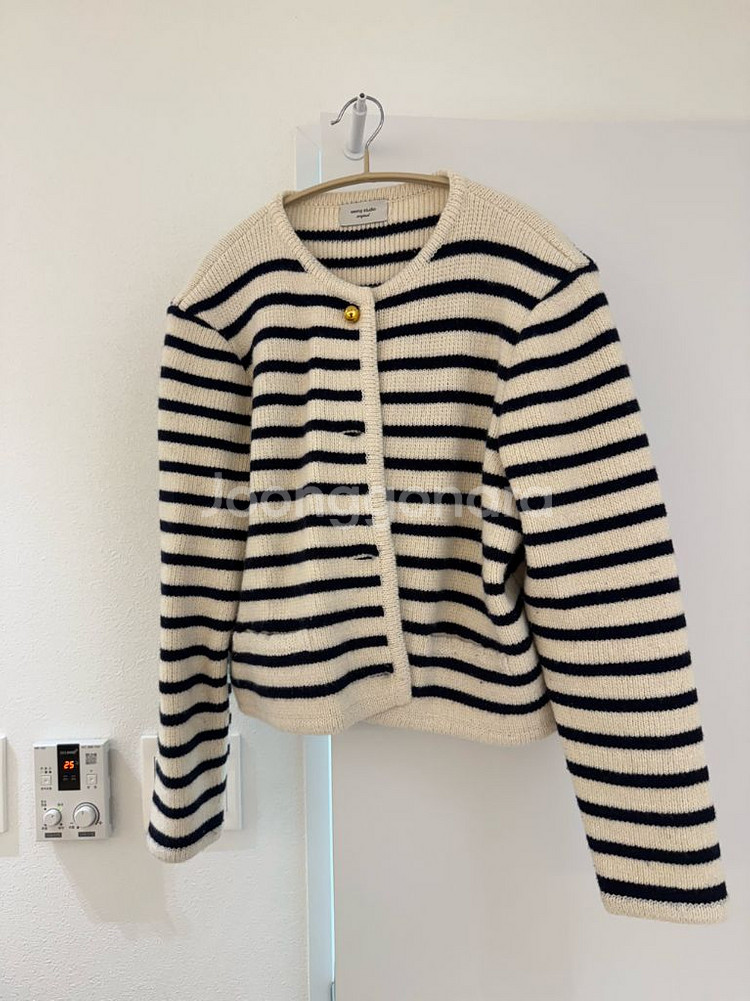 쏭스튜디오 스트라이프 니트 가디건--2