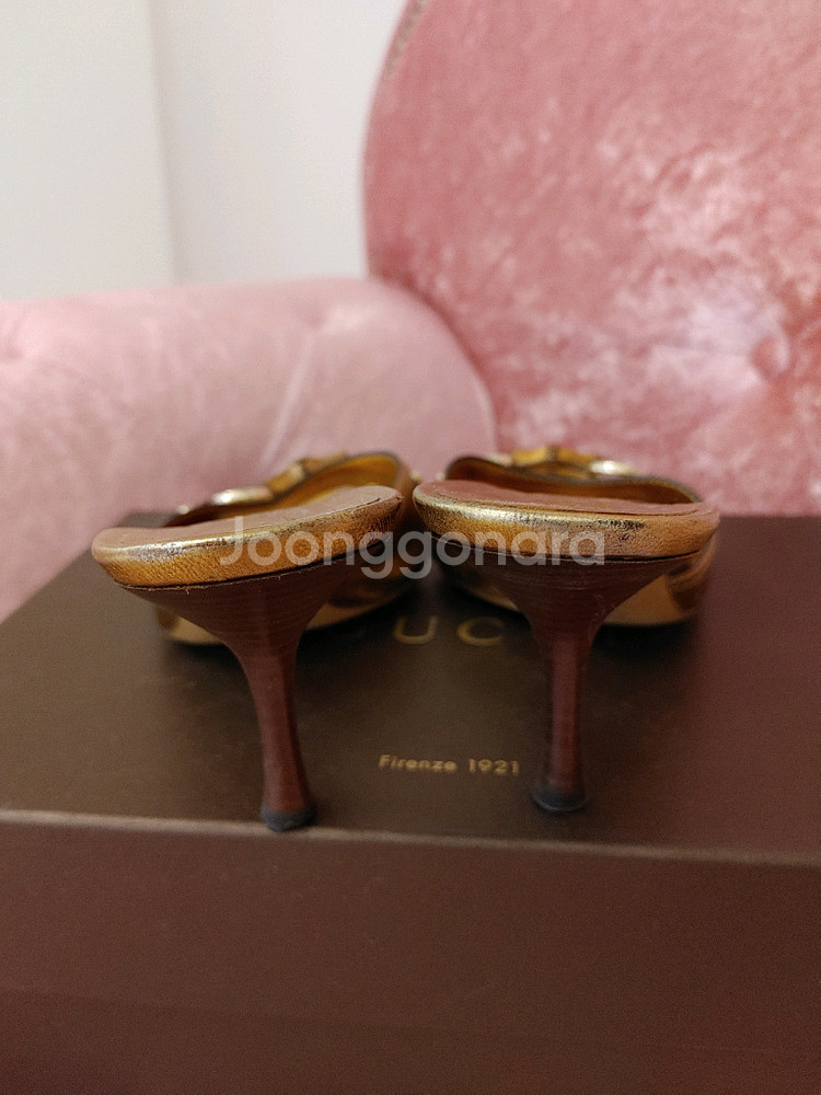 정품- 구찌 슬리퍼힐--6