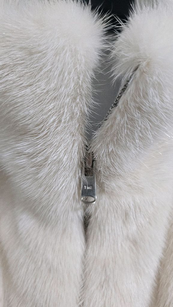 한섬 천연 밍크 베스트 아이보리 85(Free)--4