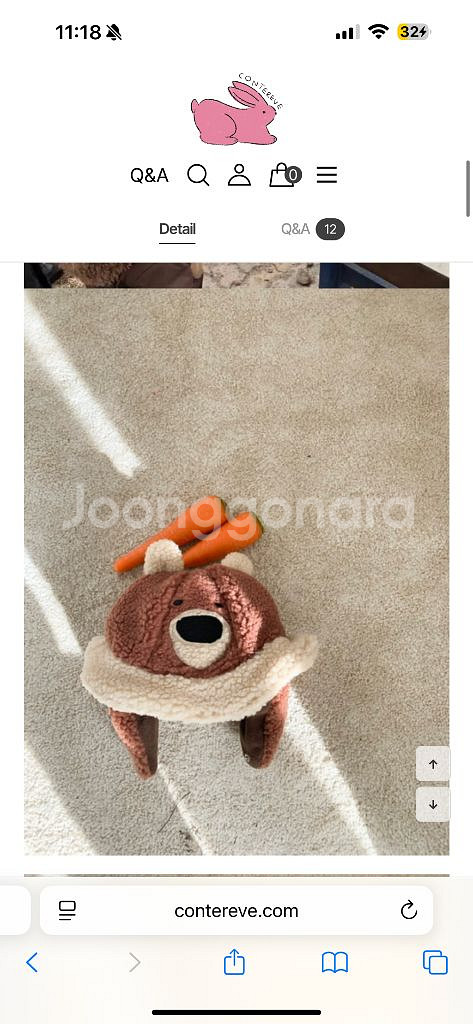 꽁떼레베 곰두리 모자 곰돌이 모자--3