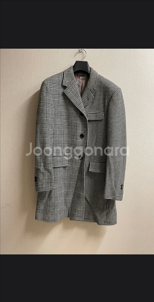 톰브라운 하운드투스 글렌체크 울코트 3사이즈--0