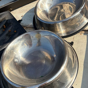 강아지 스테인리스 밥그릇2개