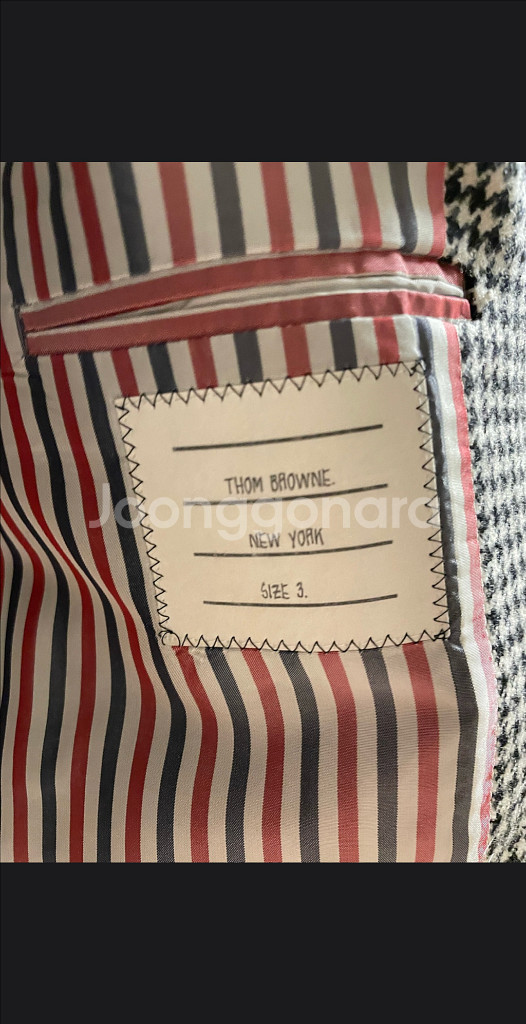 톰브라운 하운드투스 글렌체크 울코트 3사이즈--4