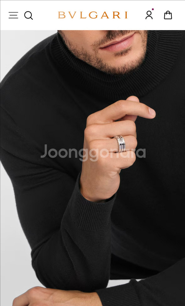 (거래중) 불가리 비제로원 링 3밴드 18k 화이트골드--2