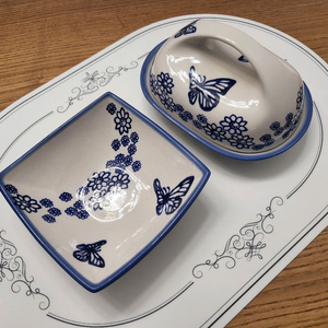 *폴란드 핸드메이드 나비그릇((새상품.정품))*