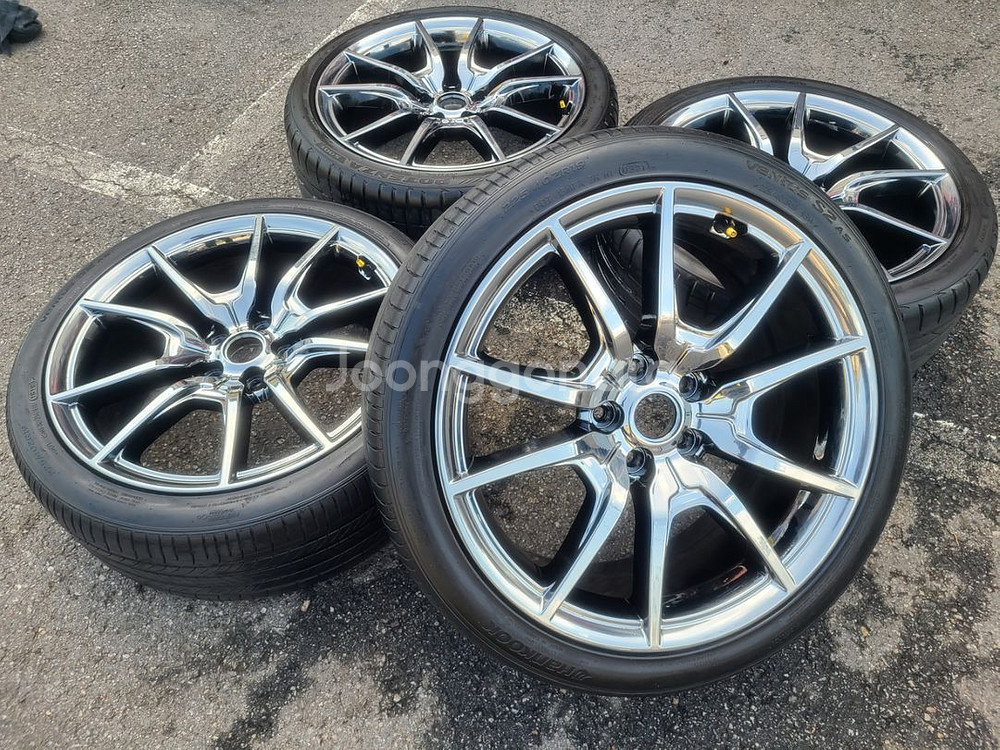 제네시스 G70 19인치 크롬 휠타이어 팝니다--0