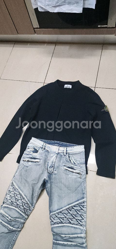 스톤아일랜드 크루넥 니트 95/발망 30--0