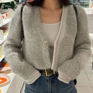 츄니토리 알파카 가디건세트(새상품) 그레이
