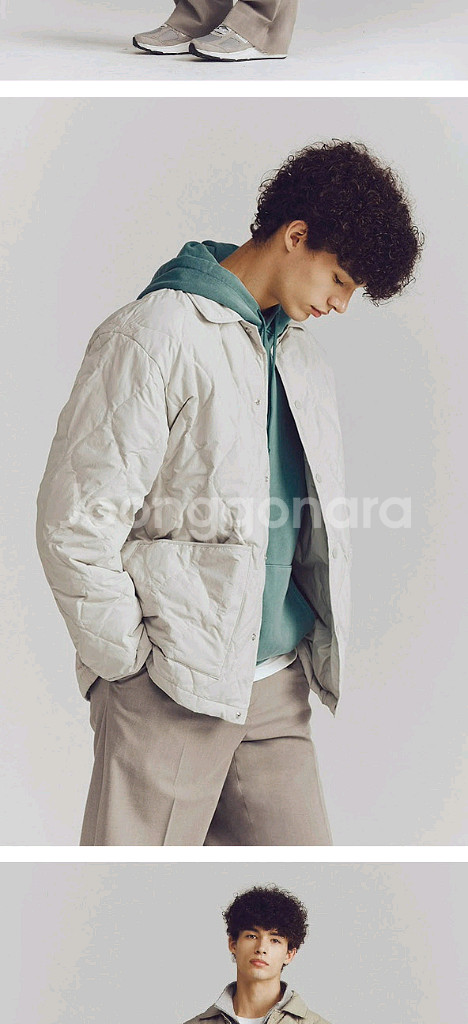 지오다노 카라 경량패딩 L 새상품--0