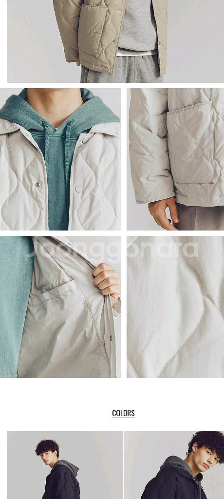 지오다노 카라 경량패딩 L 새상품--1