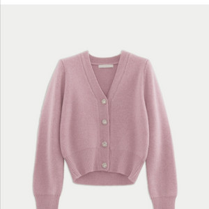 지수다움 쥬얼버튼가디건 핑크
