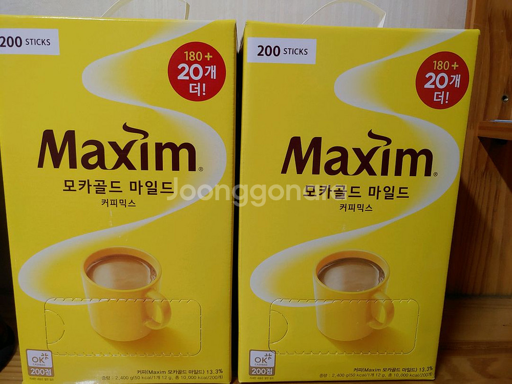 맥심 모카골드 마일드 커피믹스200개 2박스 50000원--0
