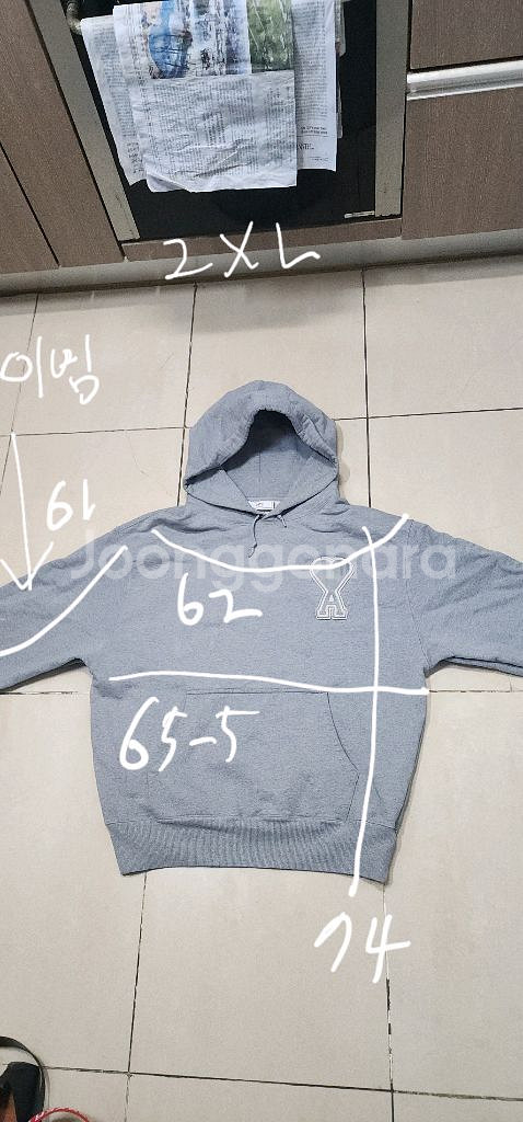 아미 AMI 빅하트 후드 2XL 오니츠카타이거 29--9