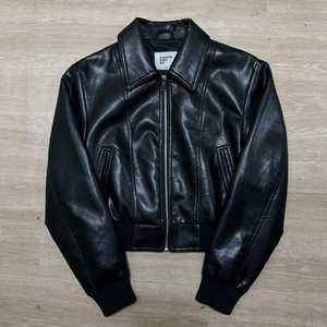 에잇세컨즈 여성 크롭 레더 라이더 가죽자켓 XS/85