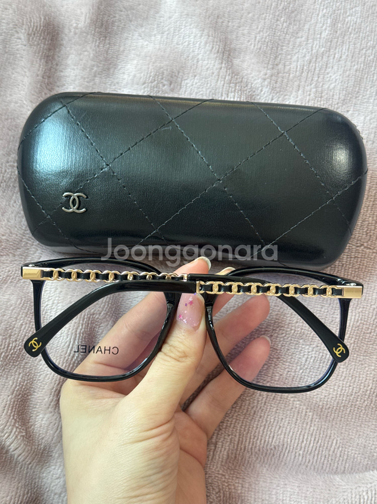 샤넬 블랙 안경테--1