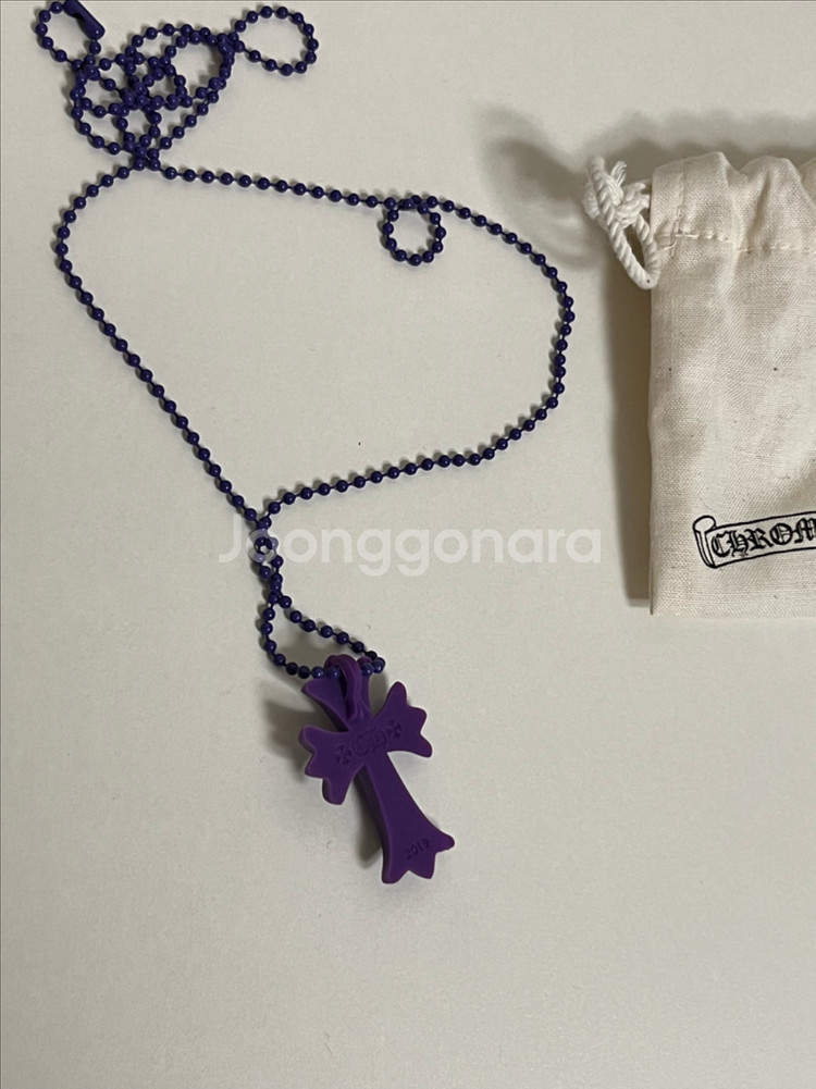 크롬하츠 실리콘 목걸이 퍼플--1