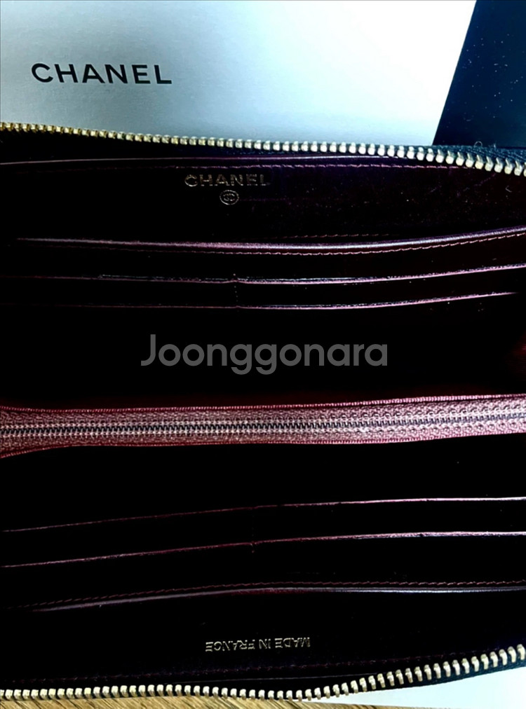샤넬 캐비어 장지갑 블랙--2