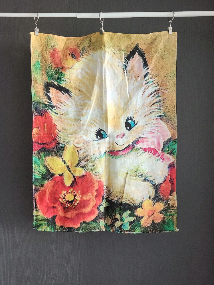 빈티지패브릭 고양이패브릭 패브릭포스터 빈티지고양이--1