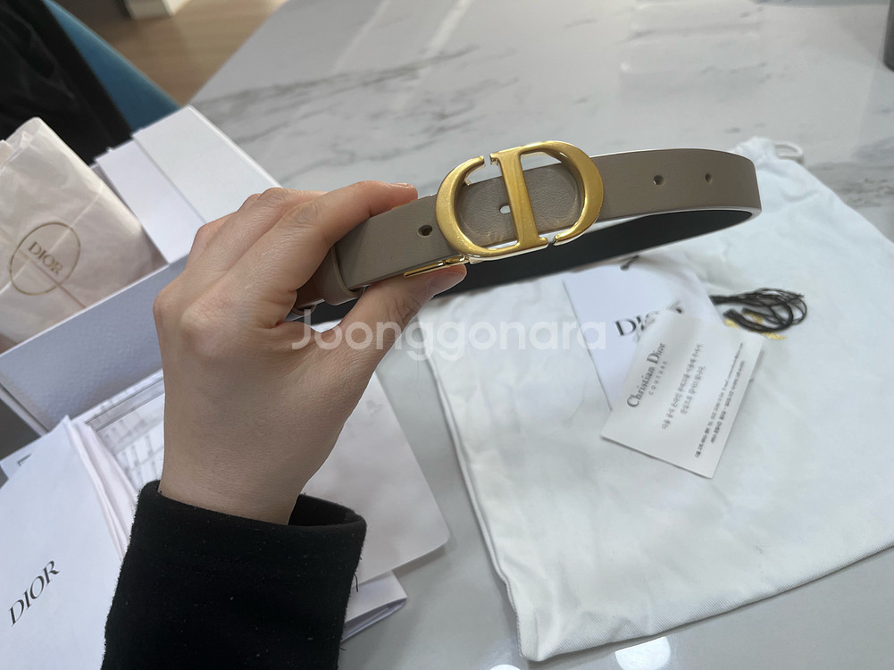 디올 리버서블 벨트 70 큰사이즈(75이상 교환희망)--4