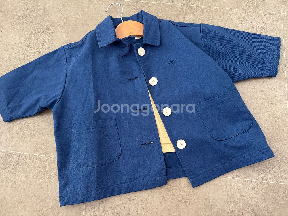 얼리틀 하프 트렌치 자켓 블루, 티셔츠--0