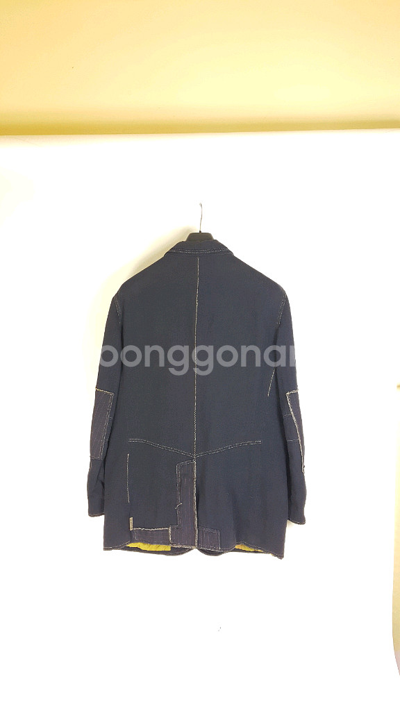 아르마니진스 곤색 면 누비 안감 남성 캐주얼 자켓--1