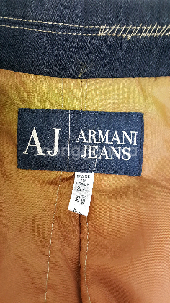 아르마니진스 곤색 면 누비 안감 남성 캐주얼 자켓--5