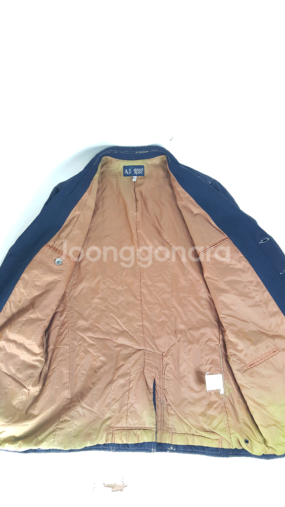 아르마니진스 곤색 면 누비 안감 남성 캐주얼 자켓--7