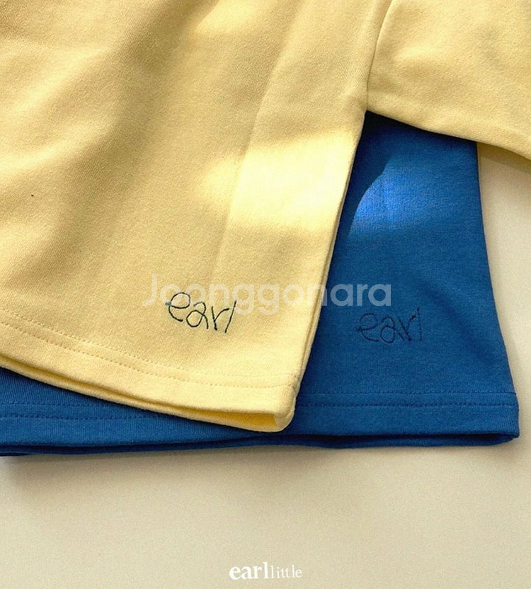 얼리틀 하프 트렌치 자켓 블루, 티셔츠--3