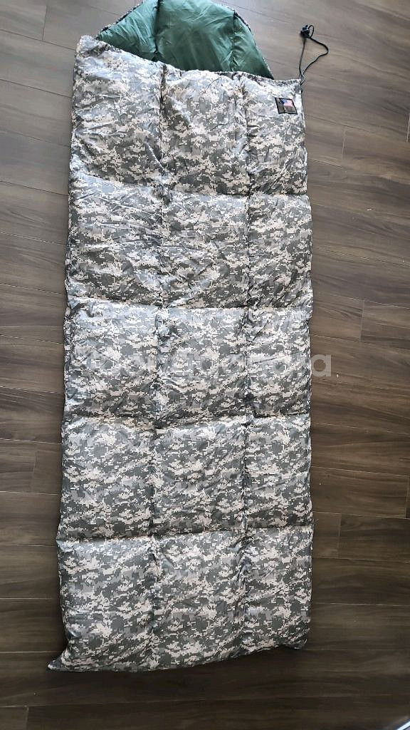 미군용 숙면대 ACU 디지털 카모 오리털 동계용 침낭1300g--0