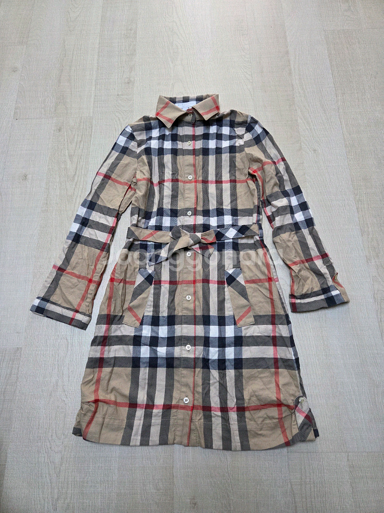 8Y 버버리키즈 체크 롱 원피스--0