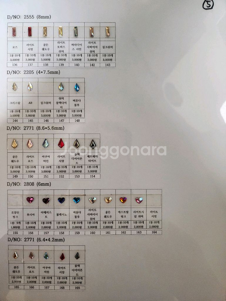 정품 스와로브스키 &V컷 &명품파츠 (네일/새상품)--4