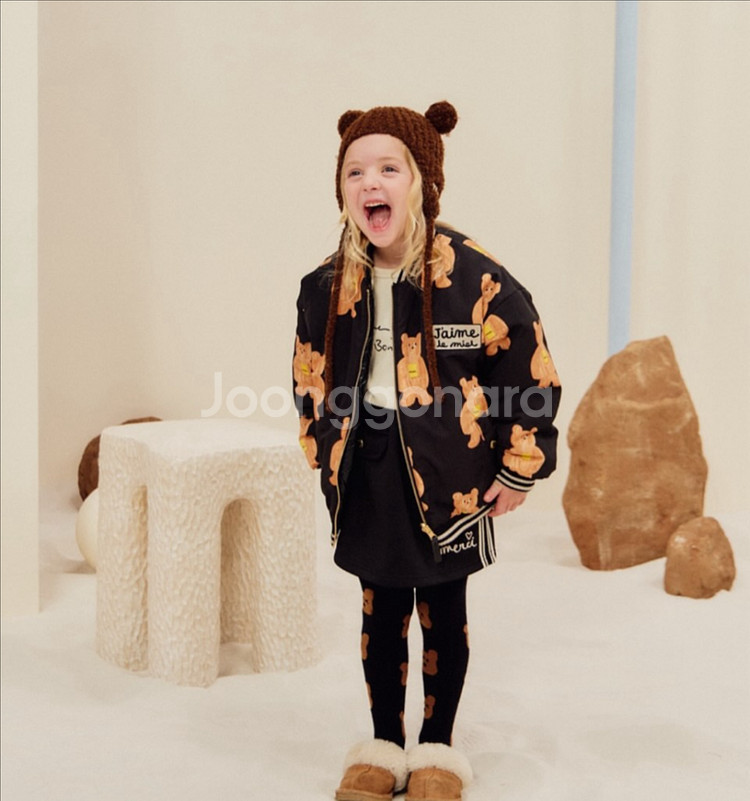 새상품) 리미떼두두 베어 리버서블 퍼점퍼 L--0