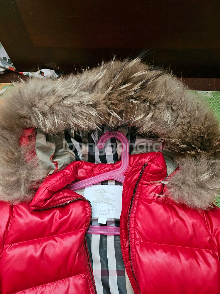 버버리 키즈 롱패딩--1