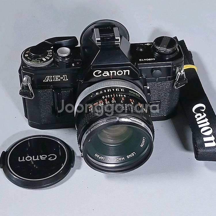 캐논 AE-1 필름카메라 + 50mm 렌즈 세트--0